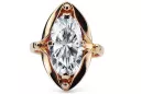 Ring Zircon Original Vintage 14K Rose Gold Vintage craft vrc047r